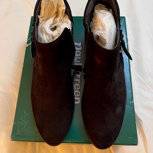 Paul Green Travis Bootie Old Nubuk Hydro Black Size US 7